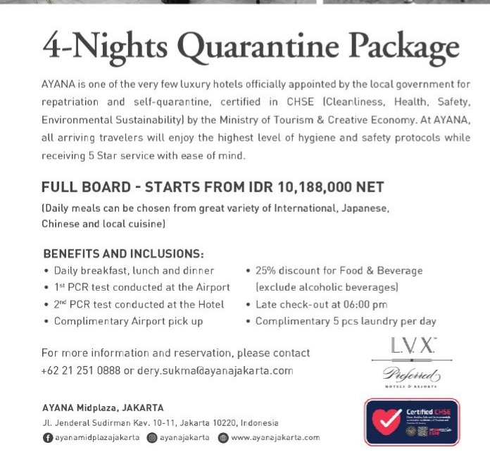 AYANA QUARANTINE PACKAGE